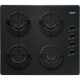 ZANUSSI Encimera a gas  ZGO62414BA. 4 zonas. Negro. Sin zona gigante